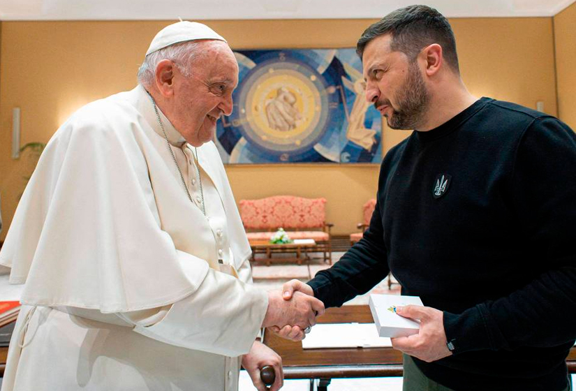 O Papa recebe o presidente ucraniano Zelenski