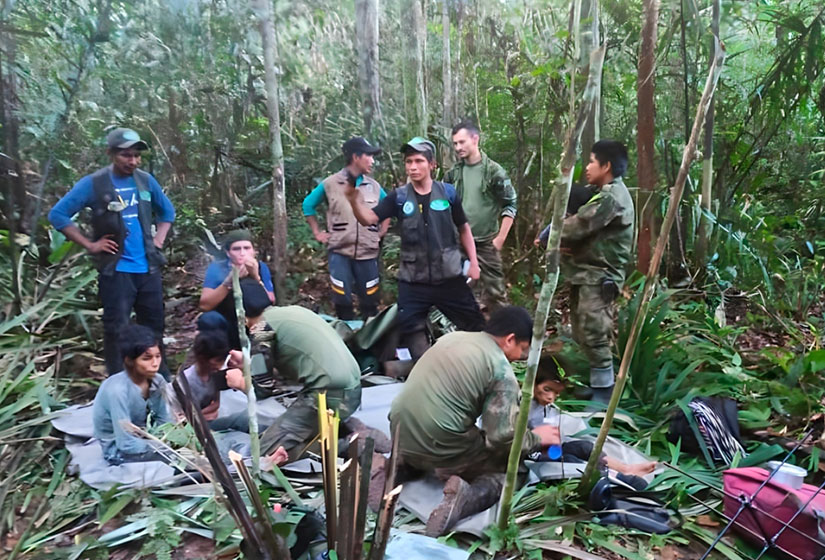 3 crianças e um bebê, sobrevivem 40 dias perdidos na floresta