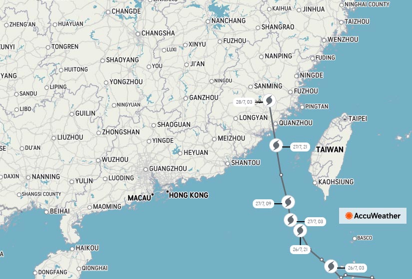 China se prepara para enchentes por tempestade Doksuri