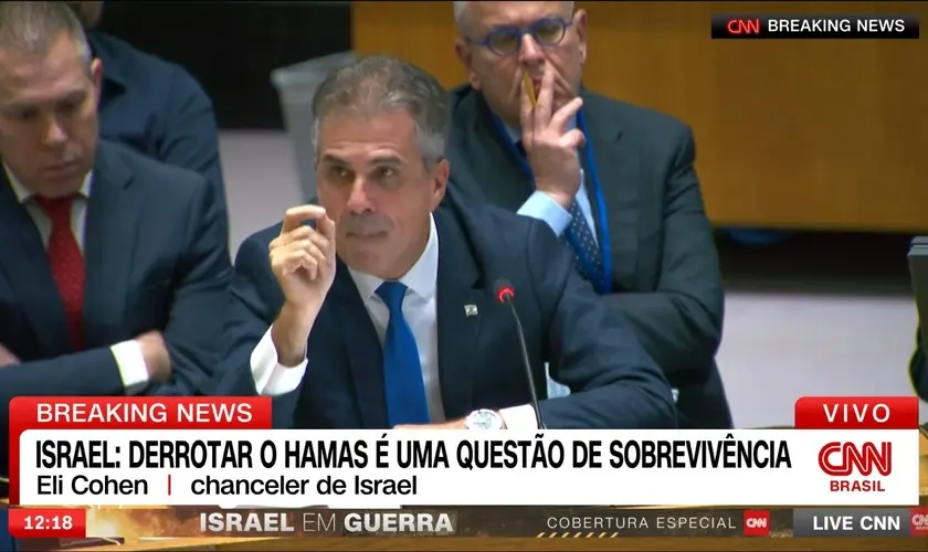 Em reunião emergencial da ONU, chanceler de Israel avisa que “o Ocidente será o próximo”