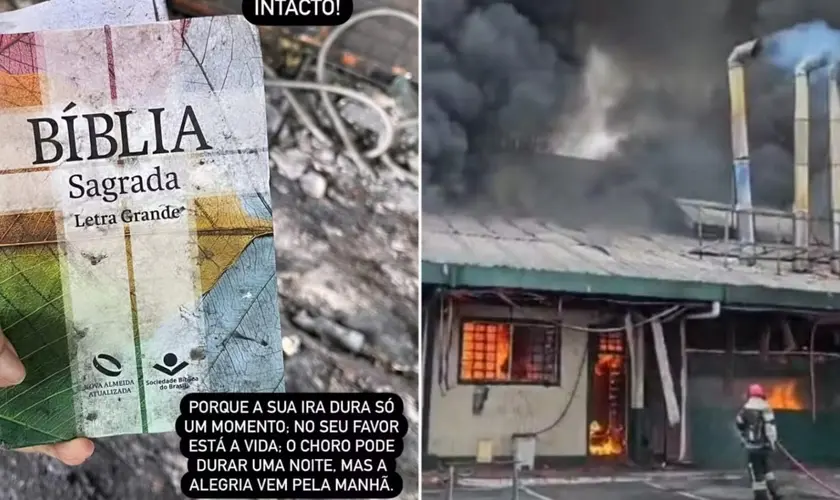 Bíblia fica intacta após incêndio em churrascaria em Manaus