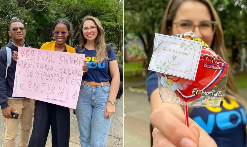 Jovens cristãos evangelizam no vestibular da UFSC: “Seja forte e corajoso”